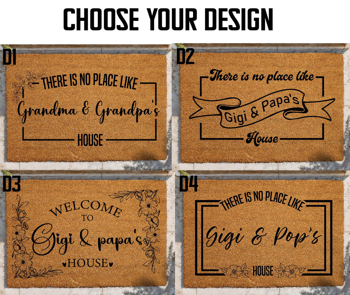 Personalized Grandparents’ House Coir Doormat