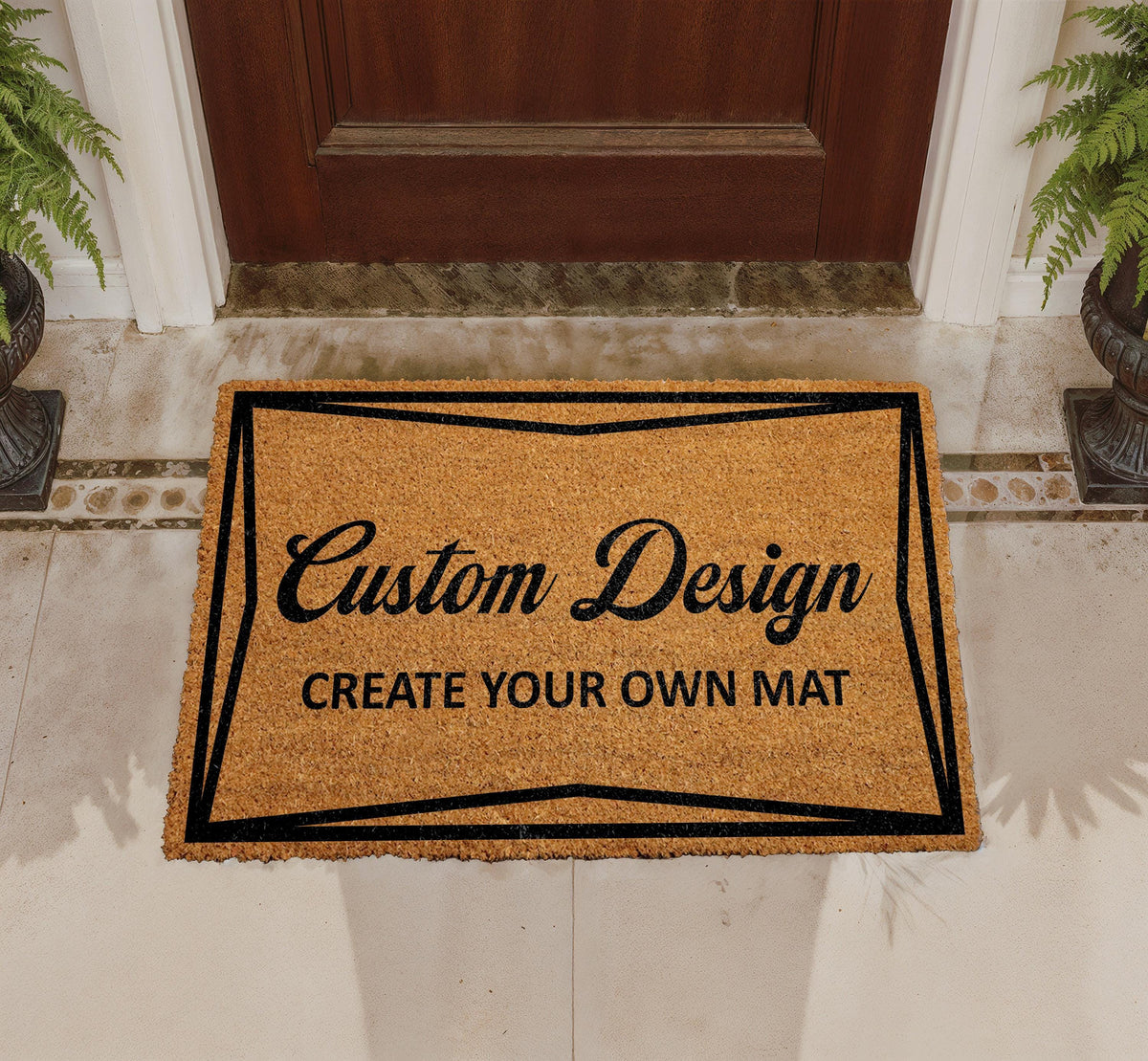 Custom Coir Doormat, Personalized Welcome Mat, Outdoor Entry Rug, Front Porch Decor