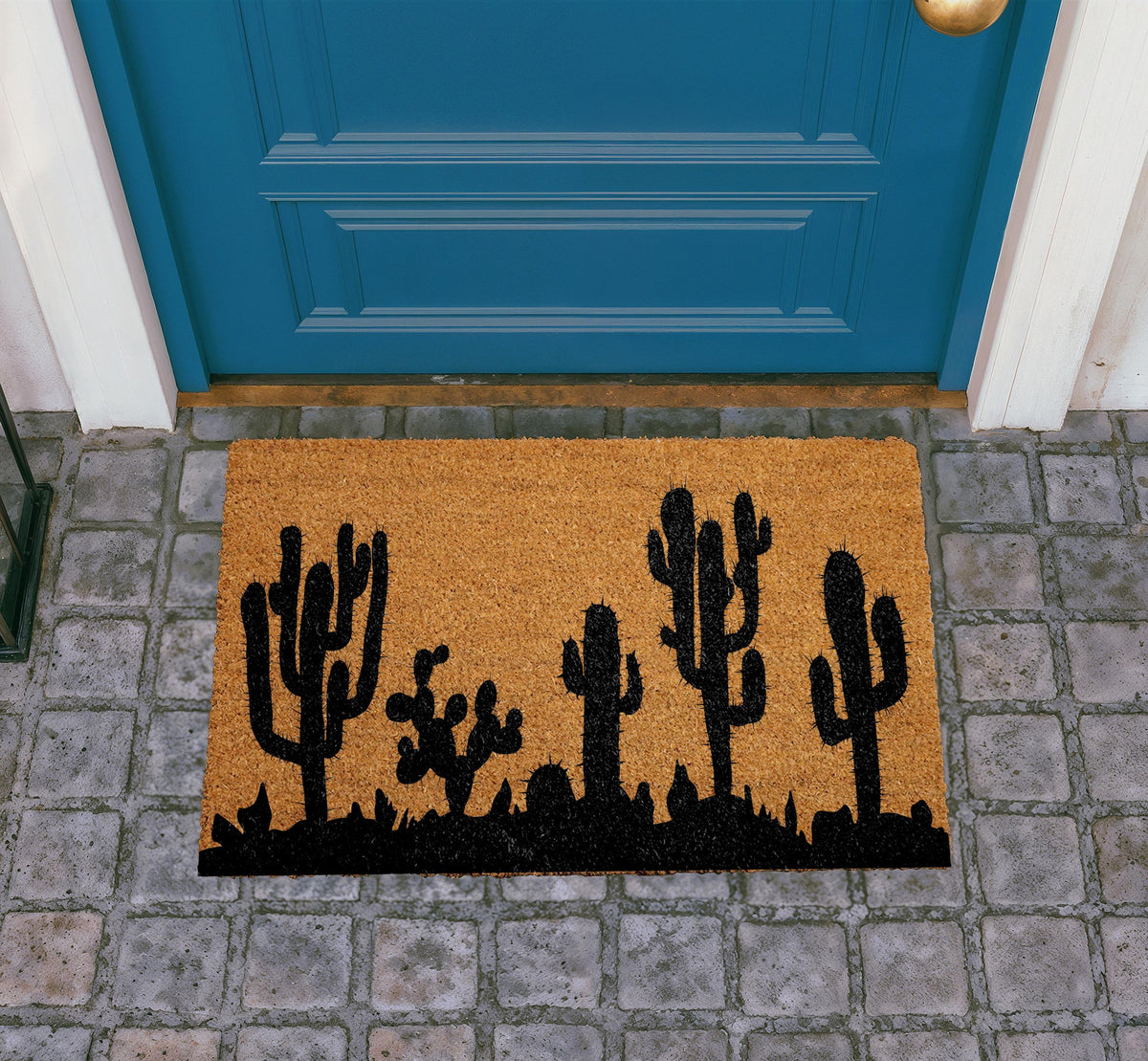 Southwestern Cactus Coir Doormat