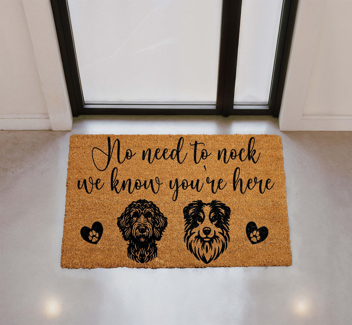 Personalized Dog Doormat, Custom Coir Welcome Mat, Pet Portrait Home Decor