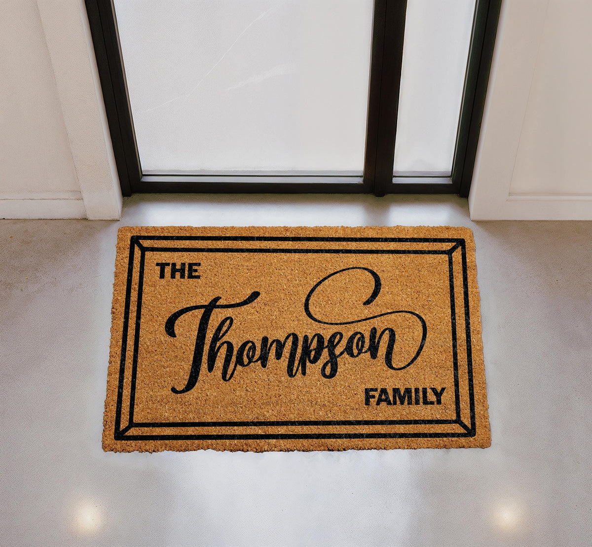 Personalized Coir Family Last Name Doormat, Custom Welcome Home Mat
