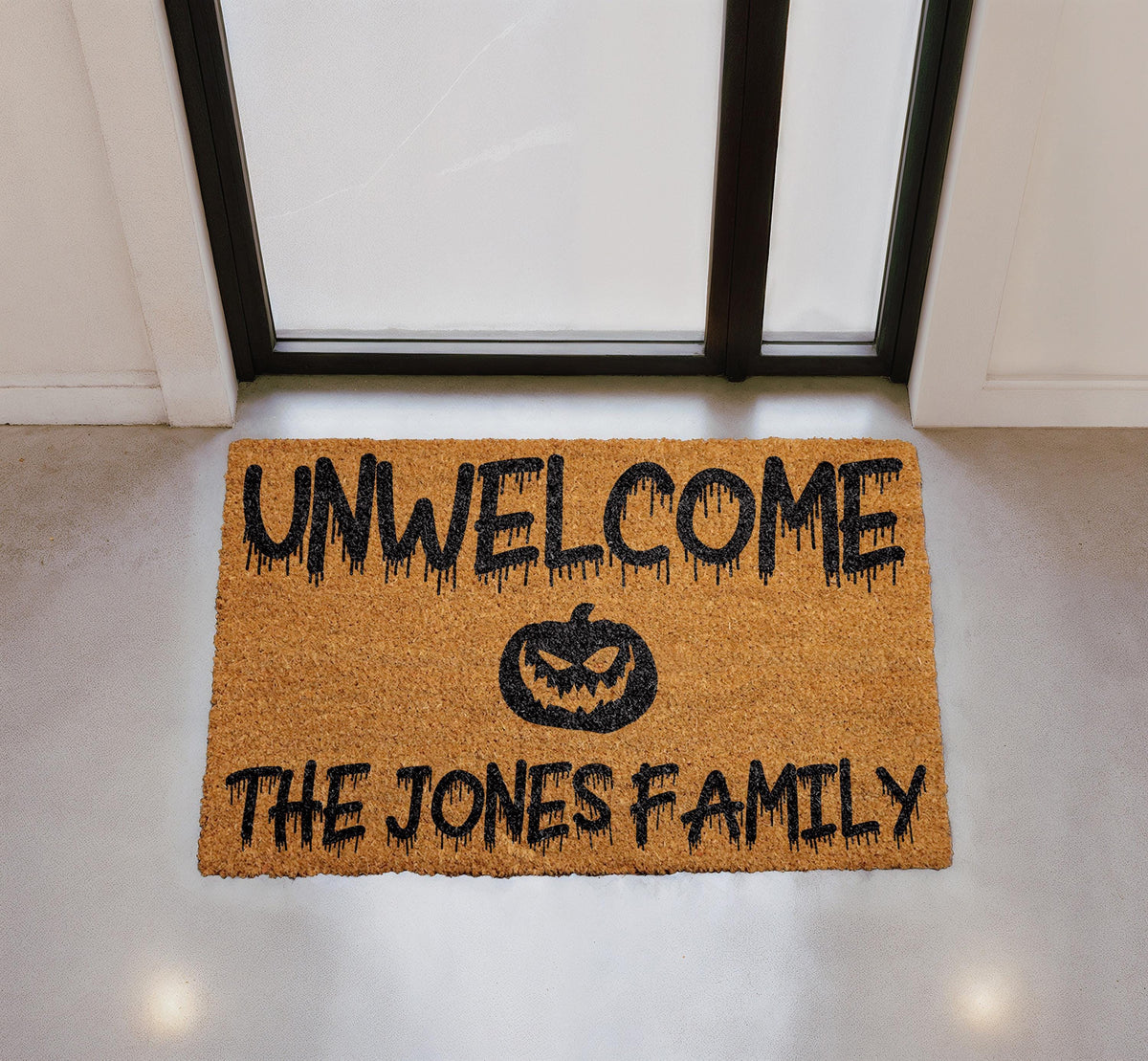 Personalized Unwelcome Halloween Coir Doormat