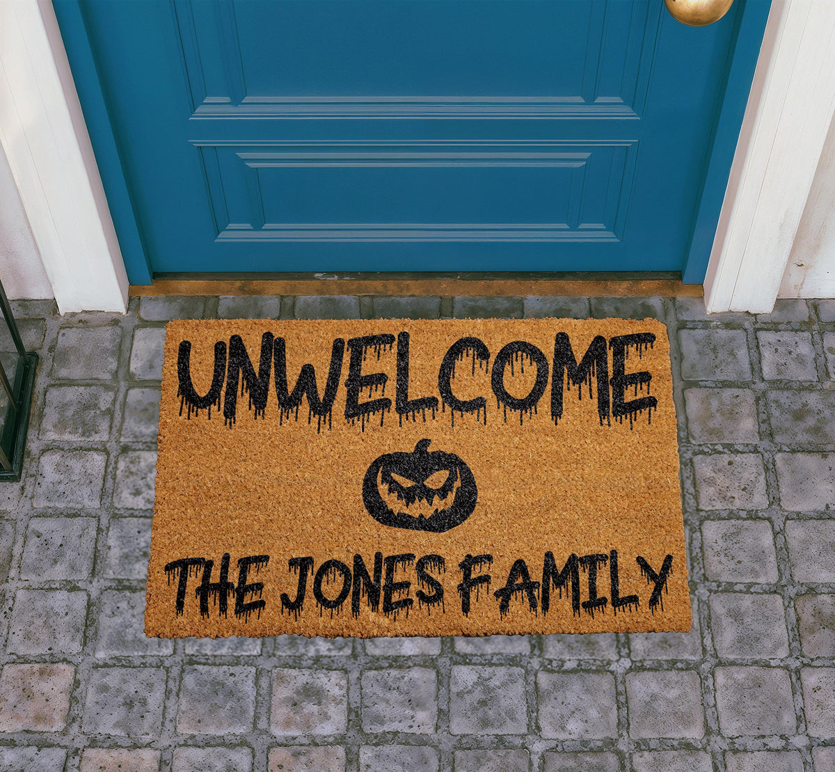 Personalized Unwelcome Halloween Coir Doormat