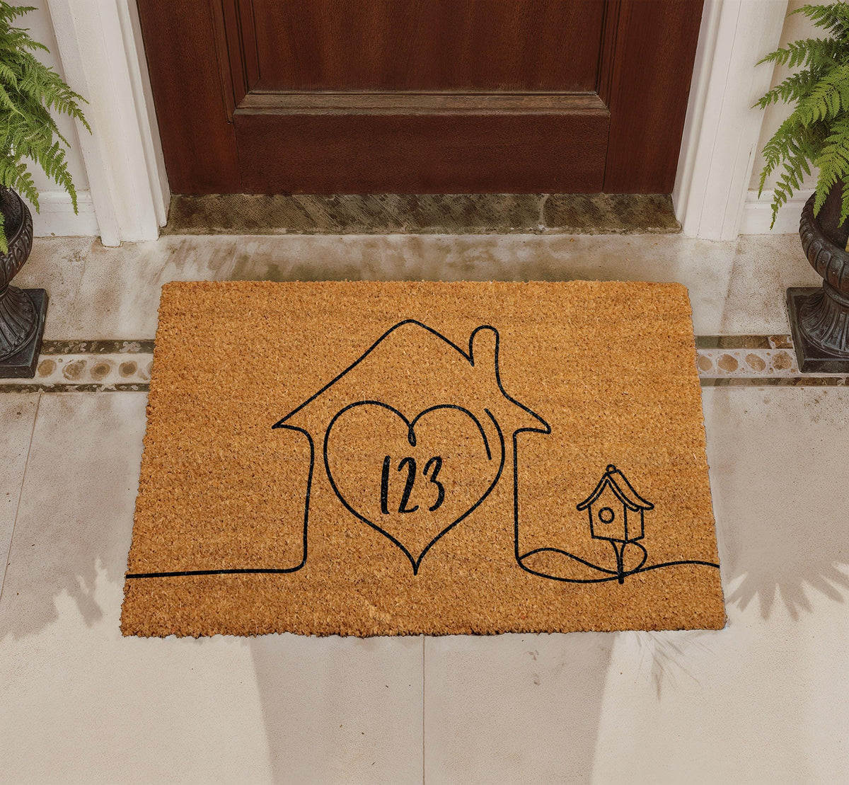 Personalized House Number Coir Doormat