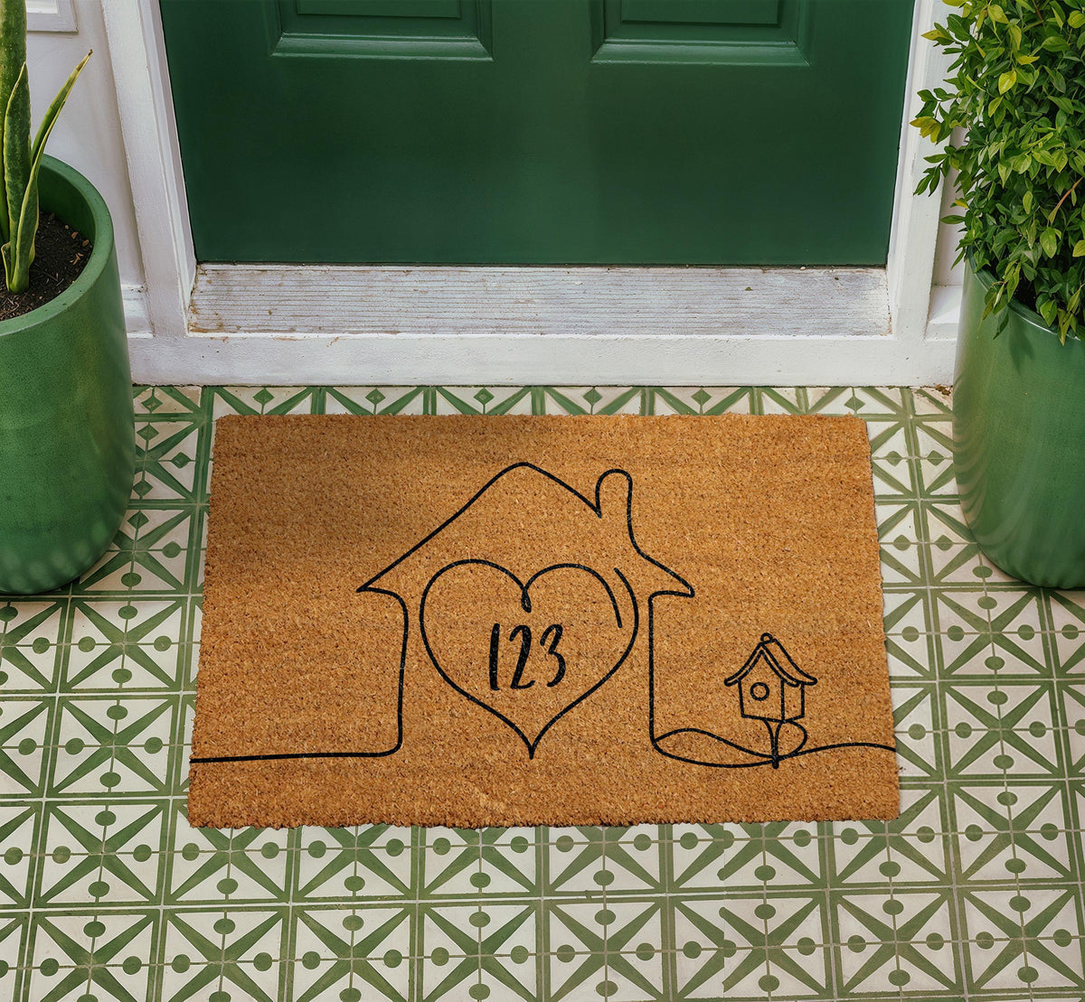 Personalized House Number Coir Doormat