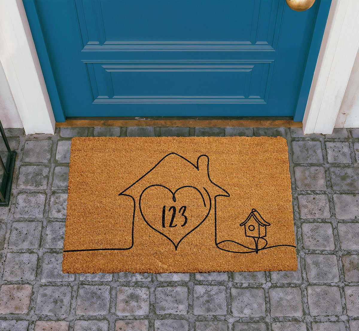 Personalized House Number Coir Doormat