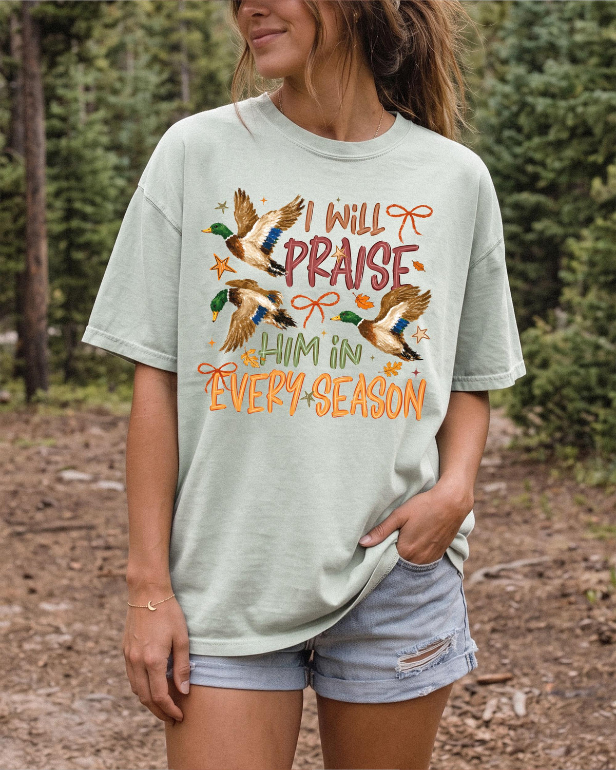 I Will Praise Him Comfort Colors® Shirt, Christian Fall Season Tee, Bible Verse Women Gift
