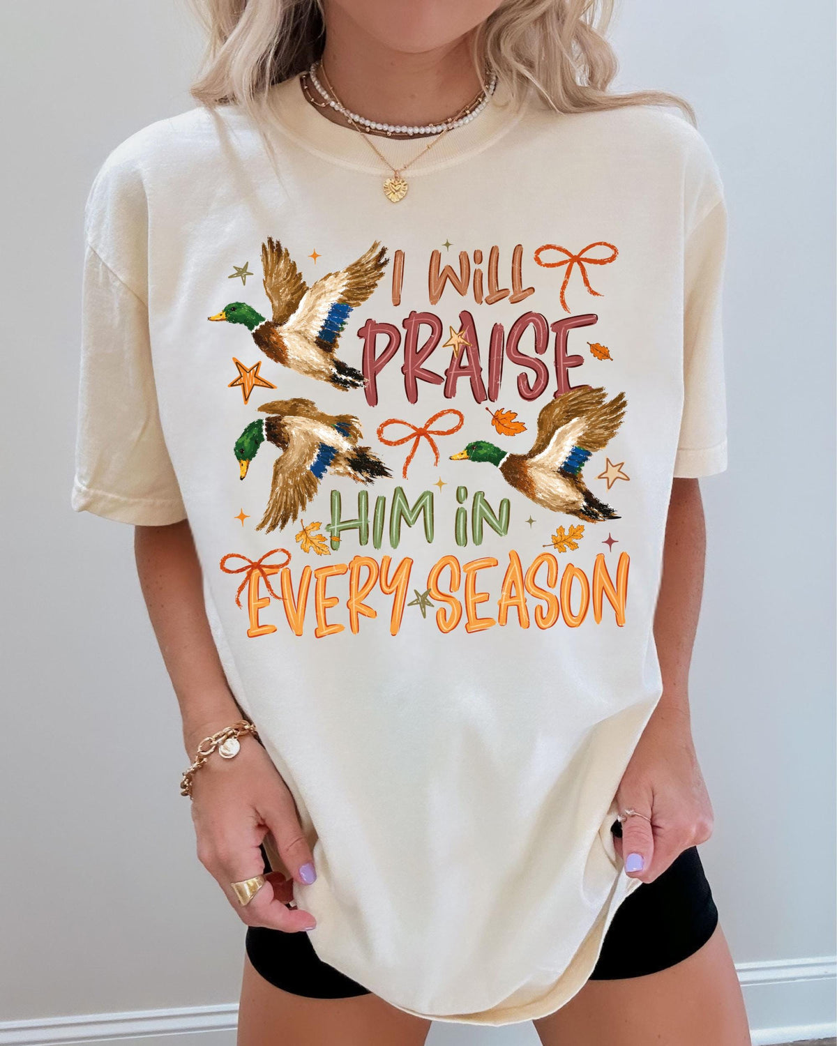 I Will Praise Him Comfort Colors® Shirt, Christian Fall Season Tee, Bible Verse Women Gift