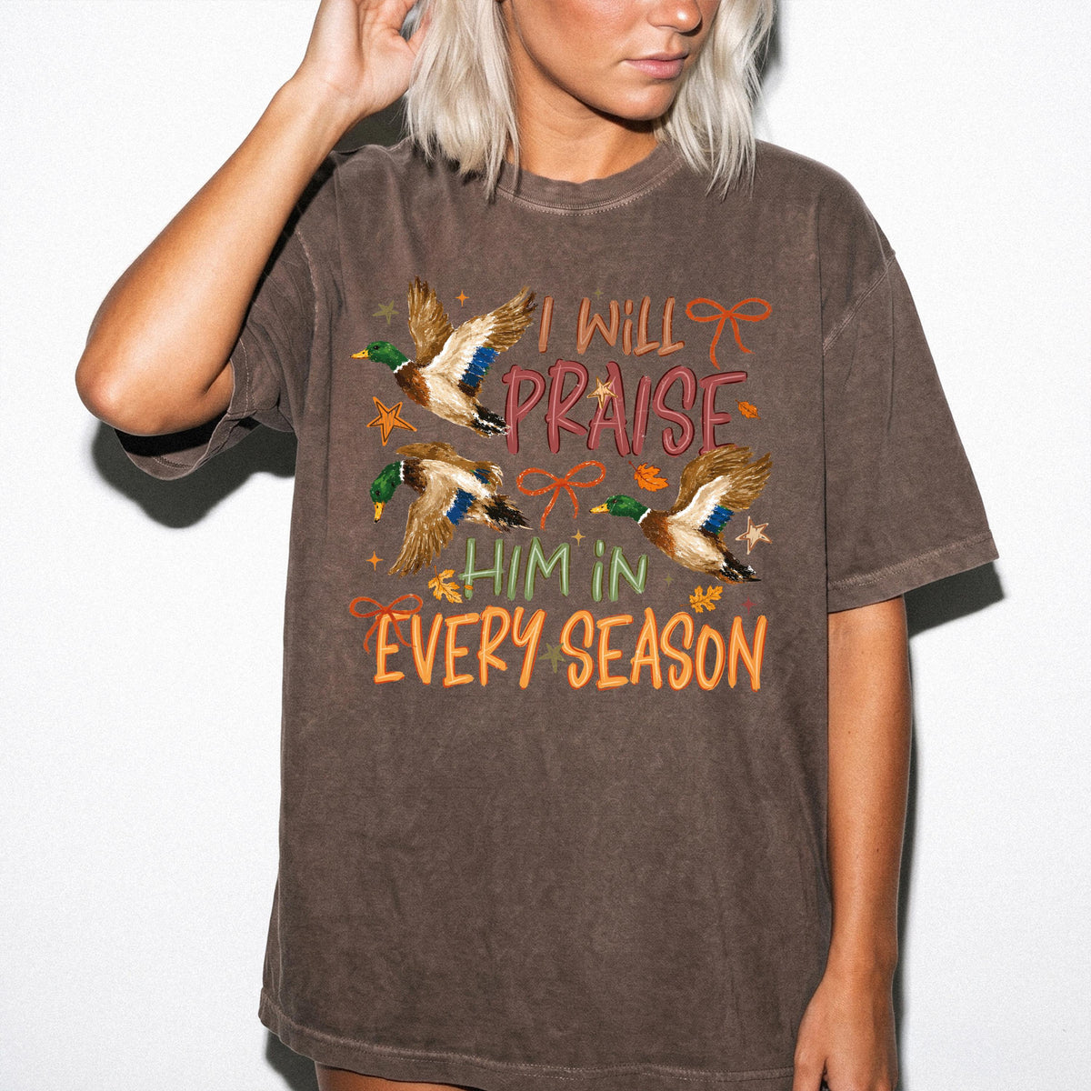 I Will Praise Him Comfort Colors® Shirt, Christian Fall Season Tee, Bible Verse Women Gift