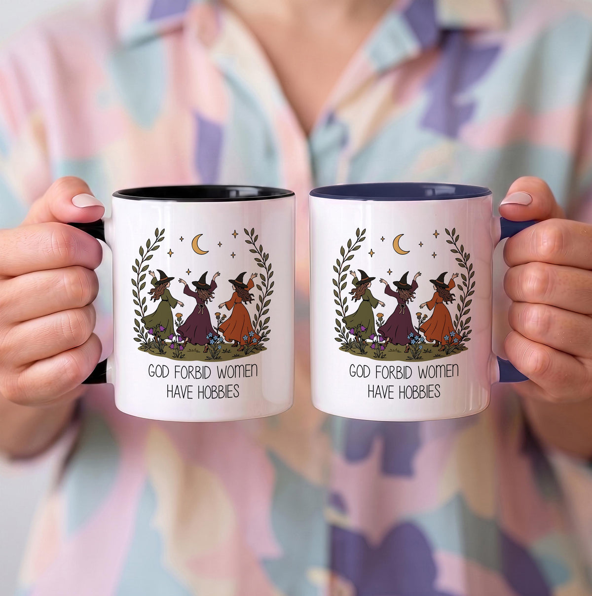 Funny Witch Coven Mug, God Forbid Women Have Hobbies, Spooky Season Gift