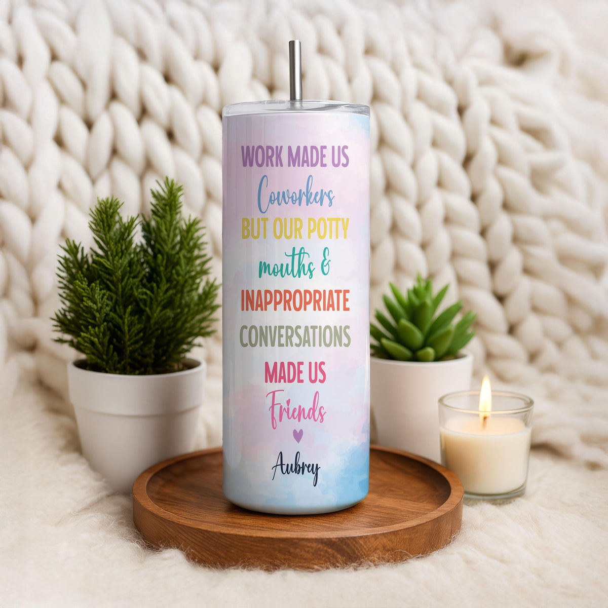 Personalized Funny Coworker Tumbler, Potty Mouth Friend Cup (20 oz)