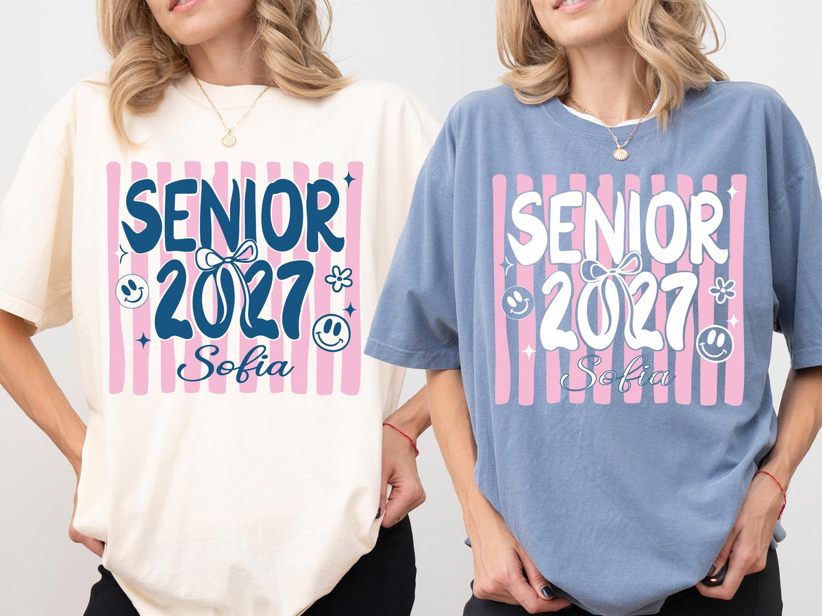 Personalized Senior 2027 Comfort Colors® Shirt, High School Senior T-Shirts