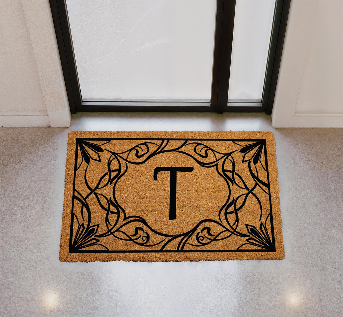 Custom Monogram Coir Doormat, Personalized Welcome Mat, Housewarming Gift (18"x30")