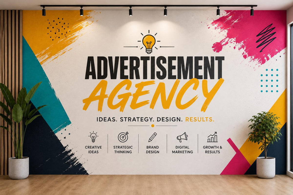 Custom Business Wall Mural, Logo Wallpaper, Office Branding (Personalized)