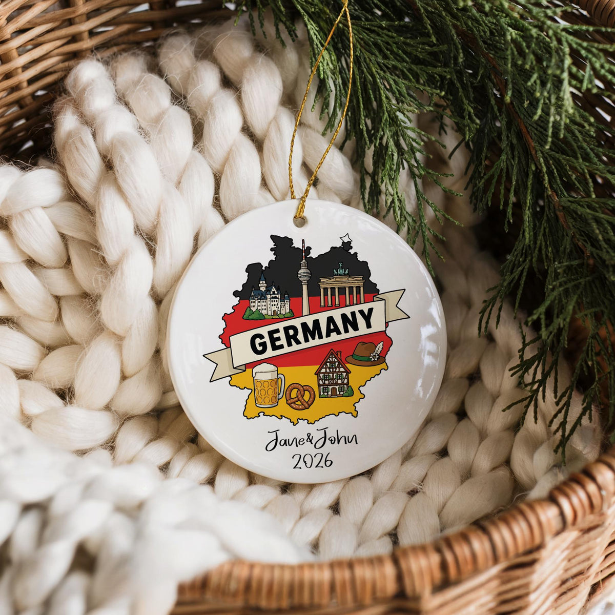 Personalized Italy Map Ceramic Ornament, Honeymoon Souvenir Keepsake (2026)
