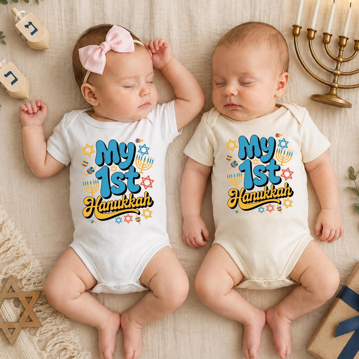 My First Hanukkah T-shirt, Hanukkah Baby Bodysuit, Chanukah Gift Tee
