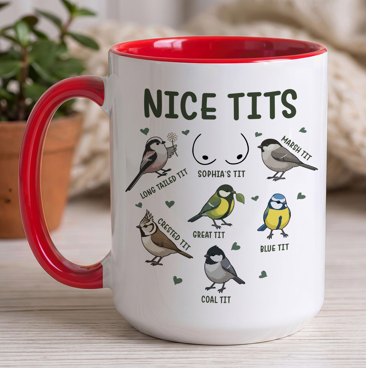 Personalized Bird Pun Coffee Mug, Humorous Ceramic Cup, Custom Gag Gift
