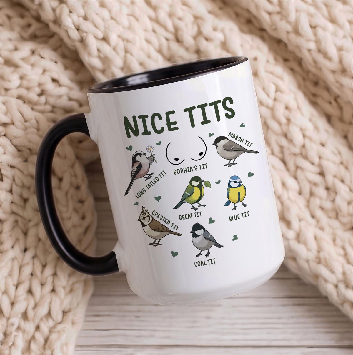 Personalized Bird Pun Coffee Mug, Humorous Ceramic Cup, Custom Gag Gift
