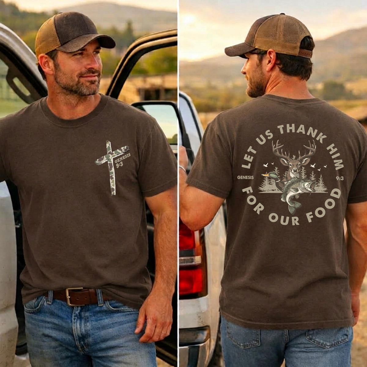 Christian Hunting Comfort Colors® Shirt, Bible Verse Hunting Tee, Hunting Season Dad Gift