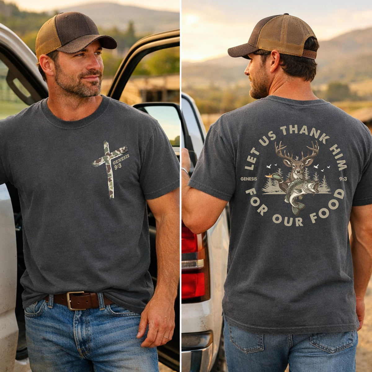 Christian Hunting Comfort Colors® Shirt, Bible Verse Hunting Tee, Hunting Season Dad Gift