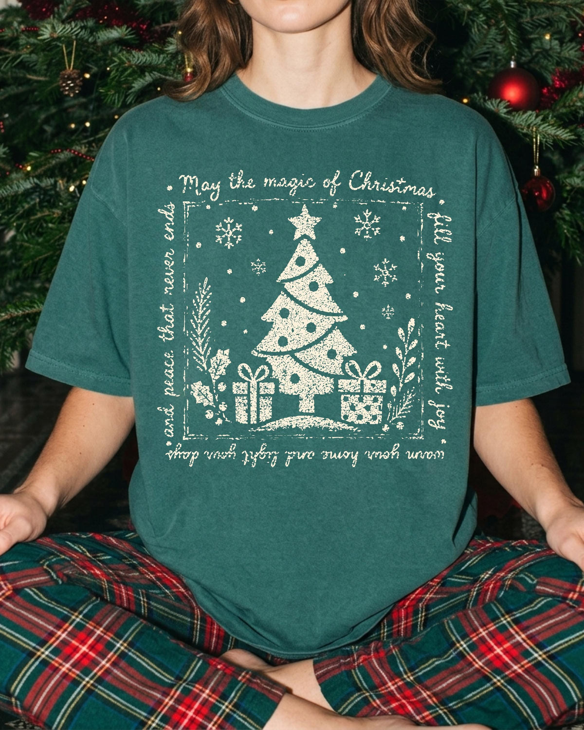 May the Magic Be with You Comfort Colors® Shirt, Merry Christmas Women Tee, Holiday Long Sleeve Gift