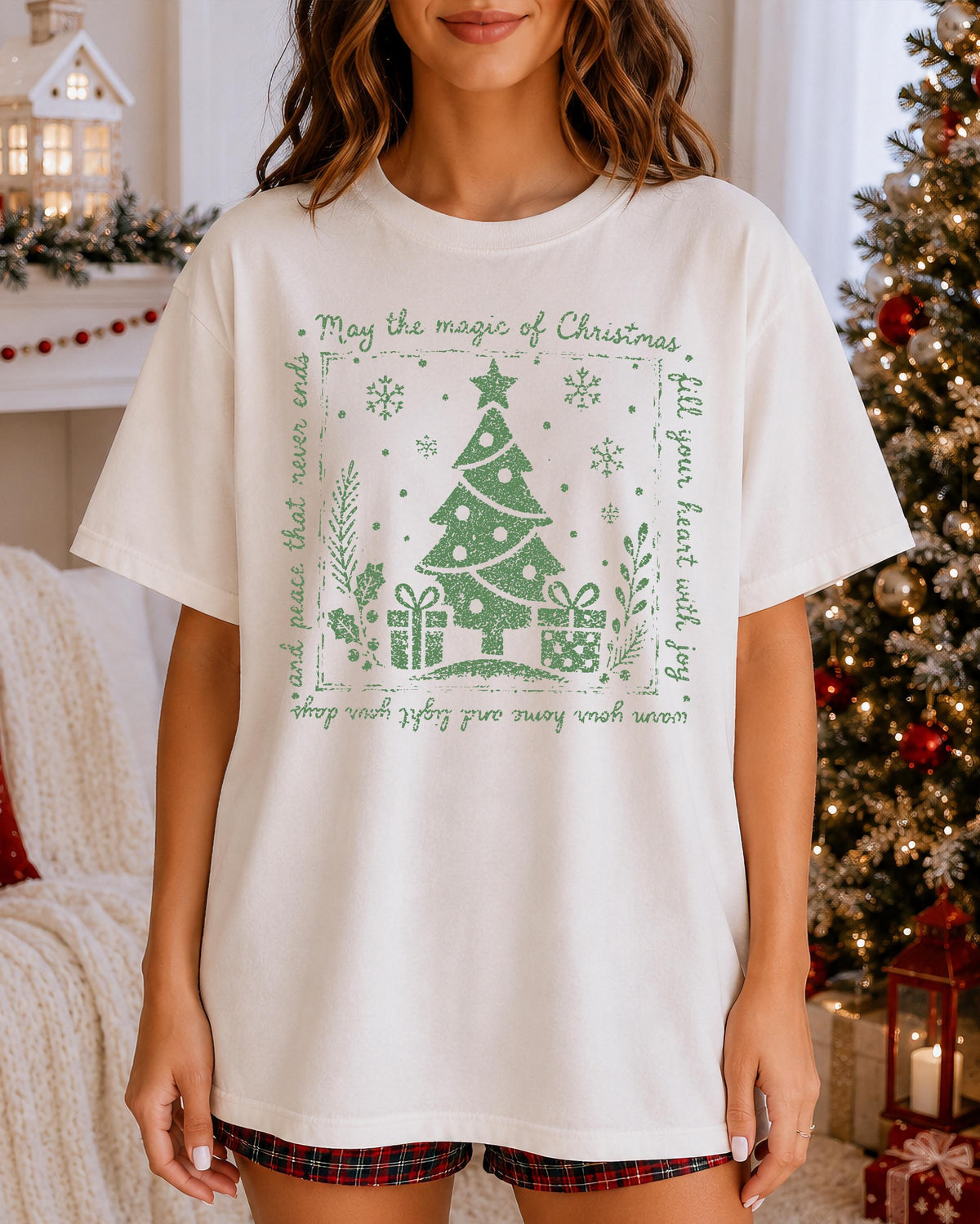 May the Magic Be with You Comfort Colors® Shirt, Merry Christmas Women Tee, Holiday Long Sleeve Gift