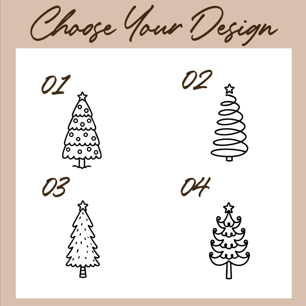 Personalized 2026 Christmas Tree Ornament, Custom Name Modern Minimalist Holiday Keepsake