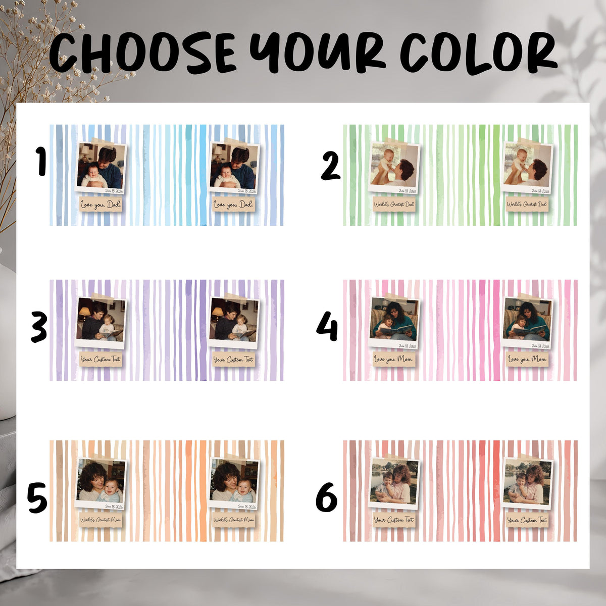 Custom Photo Mug, Personalized Picture Coffee Cup, Custom Polaroid Style Frame Mug