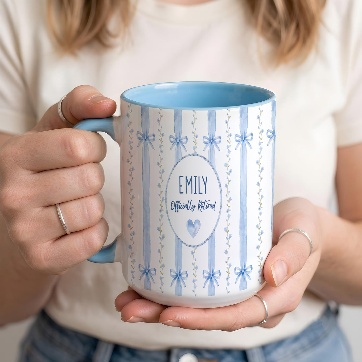 Personalized Retirement Mug, Custom Name Officially Retired Coffee Cup, Coworker Leaving Gift
