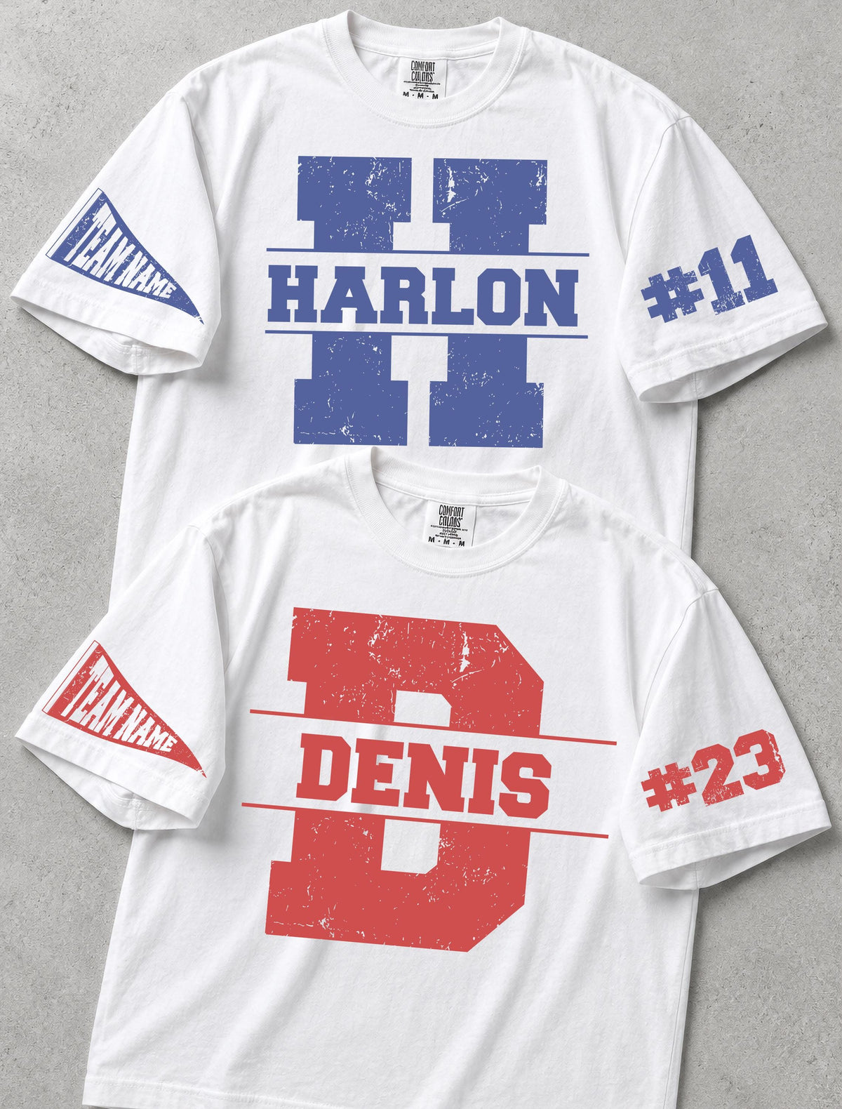 Personalized School Initial, Name and Number Shirt