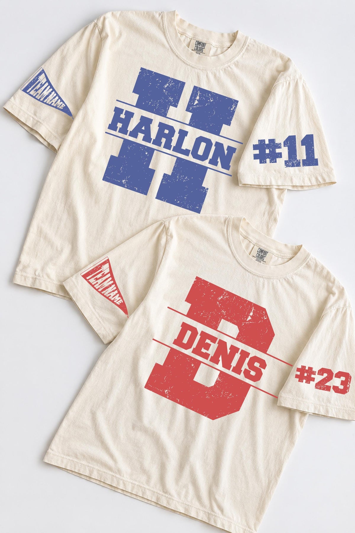 Personalized School Initial, Name and Number Shirt