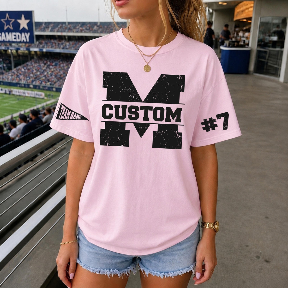 Personalized School Initial, Name and Number Shirt
