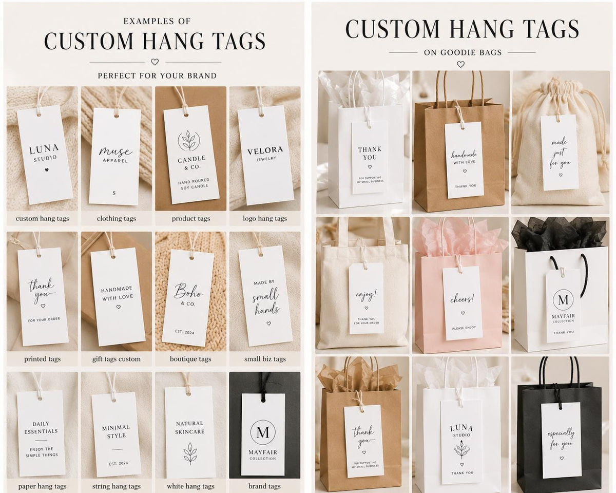 Custom Bridesmaid Gift Tags, Wedding Proposal Thank You Labels, Small Biz Packaging