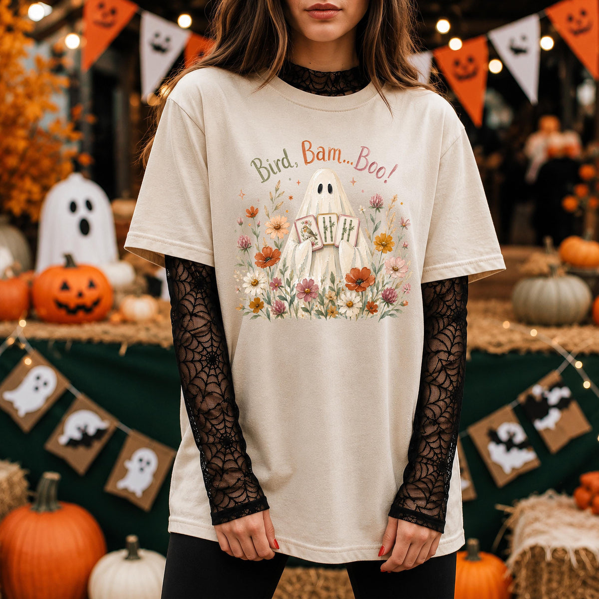Spooky Mahjong Comfort Colors® Shirt, Ghost Mahjong T-shirt, Funny Halloween Gift Tee