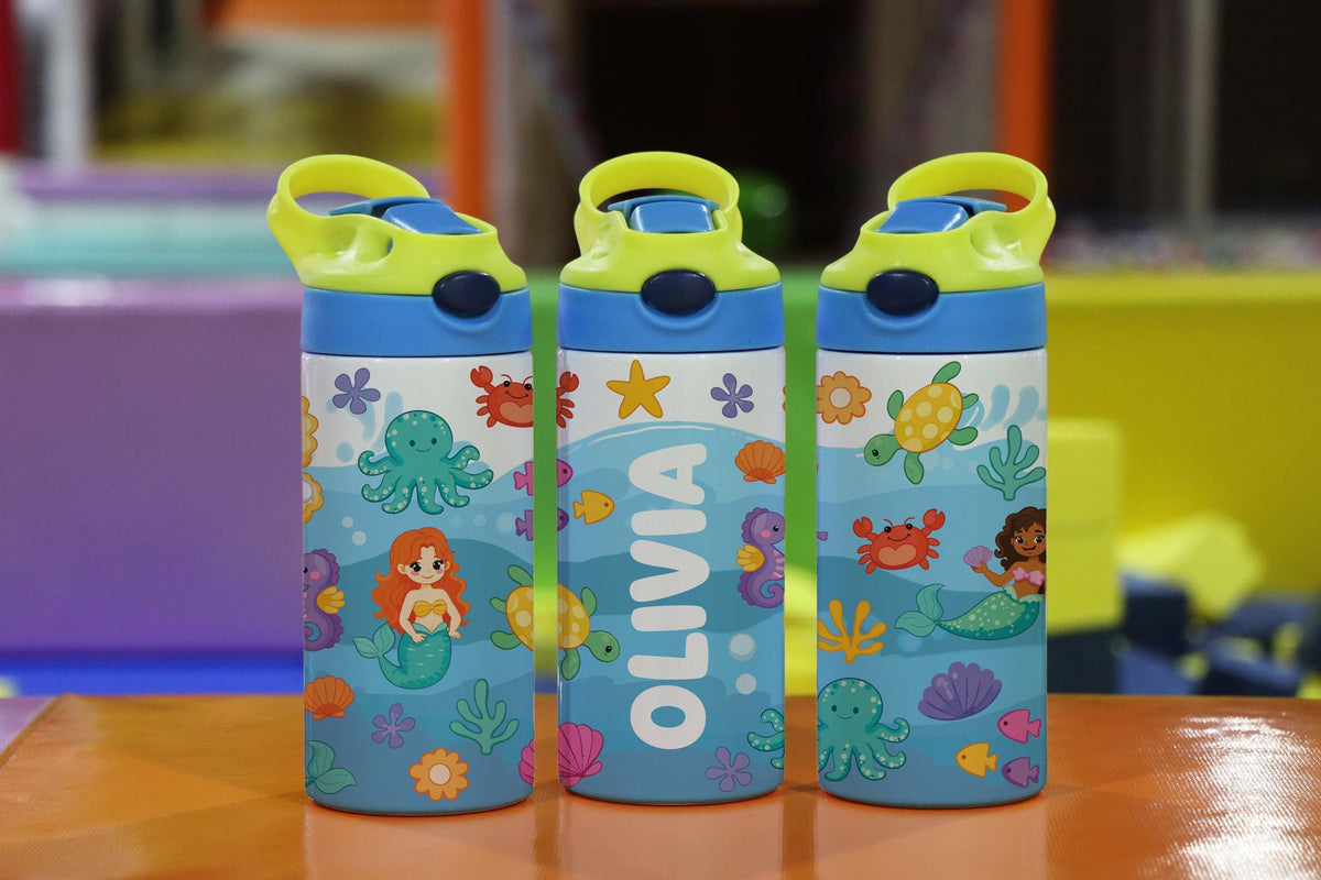 Space and Astronaut Water Bottle For Kids, Custom Car Tumbler, Preschool Drinkware