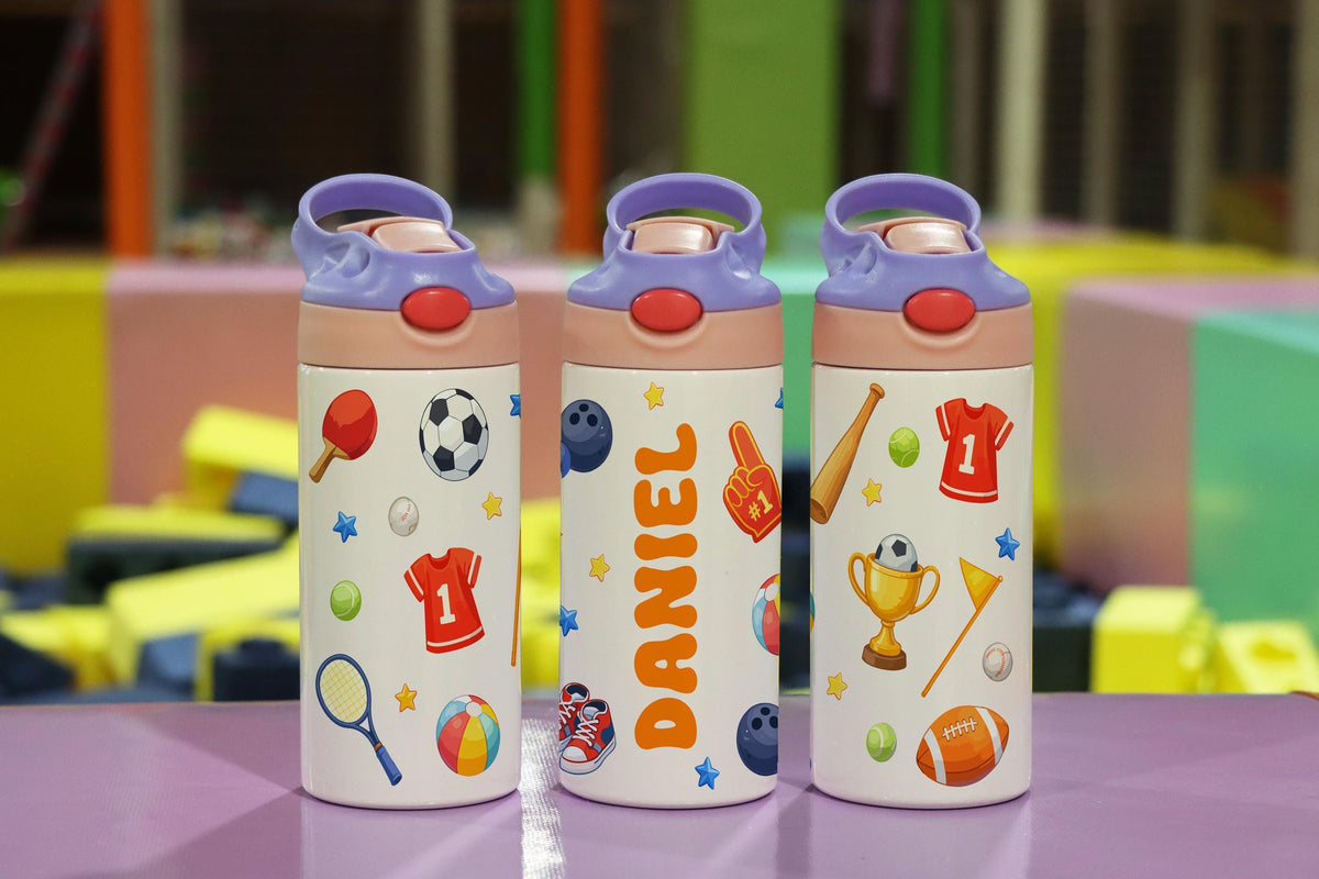 Personalized Kids Ocean Tumbler, Custom Name Sea Life Water Bottle