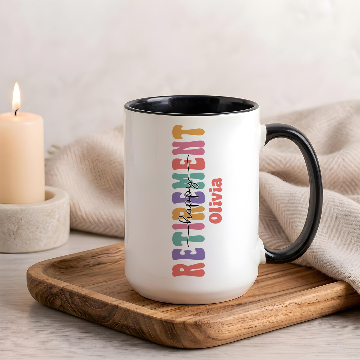 Personalized Retirement Mug, Custom Retired Coffee Cup, Funny Coworker Retirement Gift