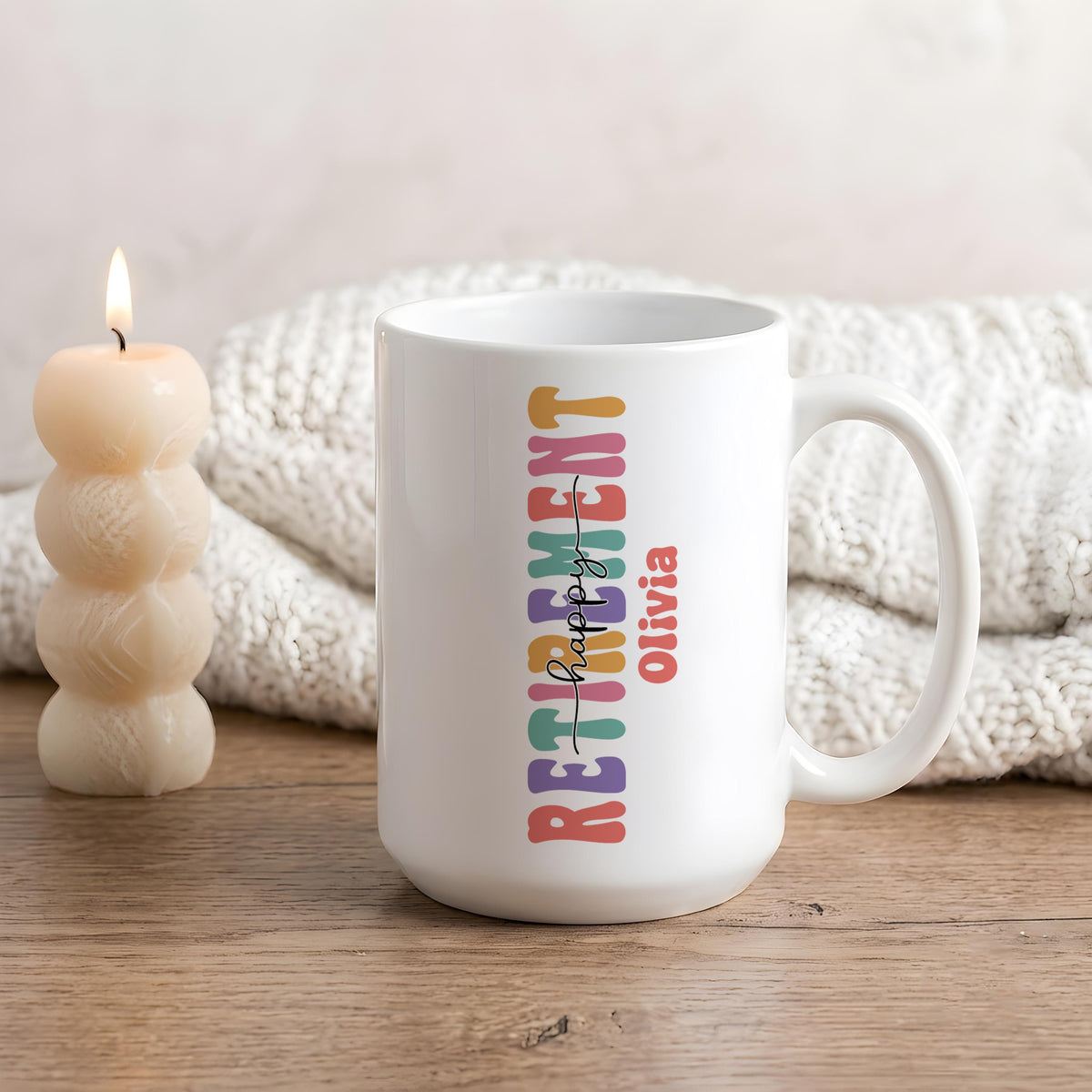 Personalized Retirement Mug, Custom Retired Coffee Cup, Funny Coworker Retirement Gift