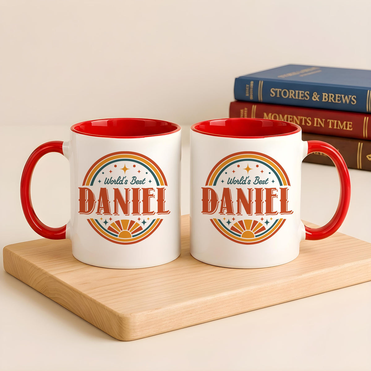 Custom Name Coffee Mug, Vintage Style Birthday Gift for Him (11oz or 15oz)