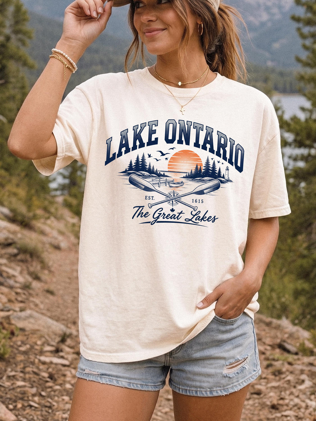 Lake Ontario Sunset Graphic Shirt