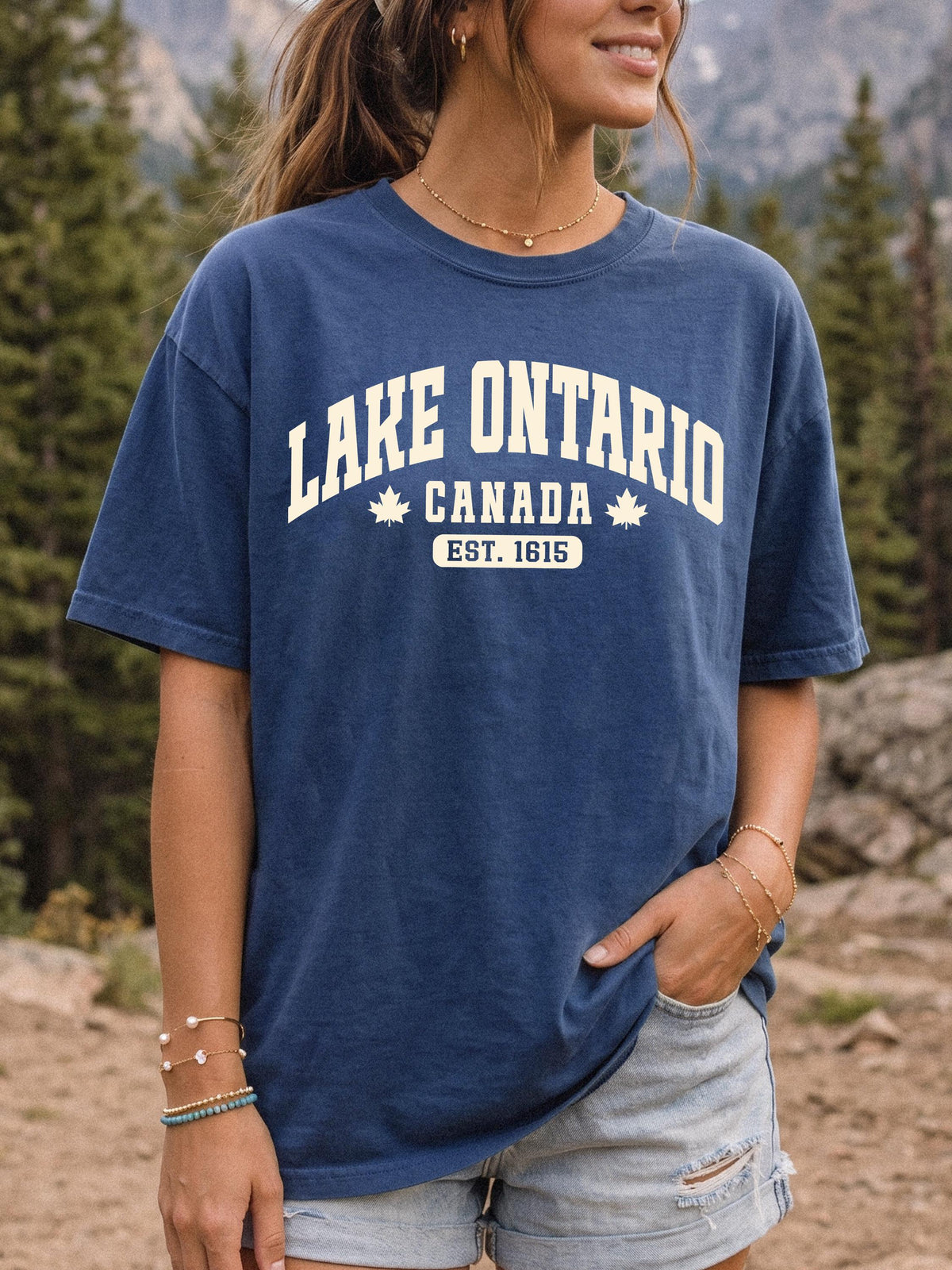 Lake Ontario Collegiate Lettering Shirt