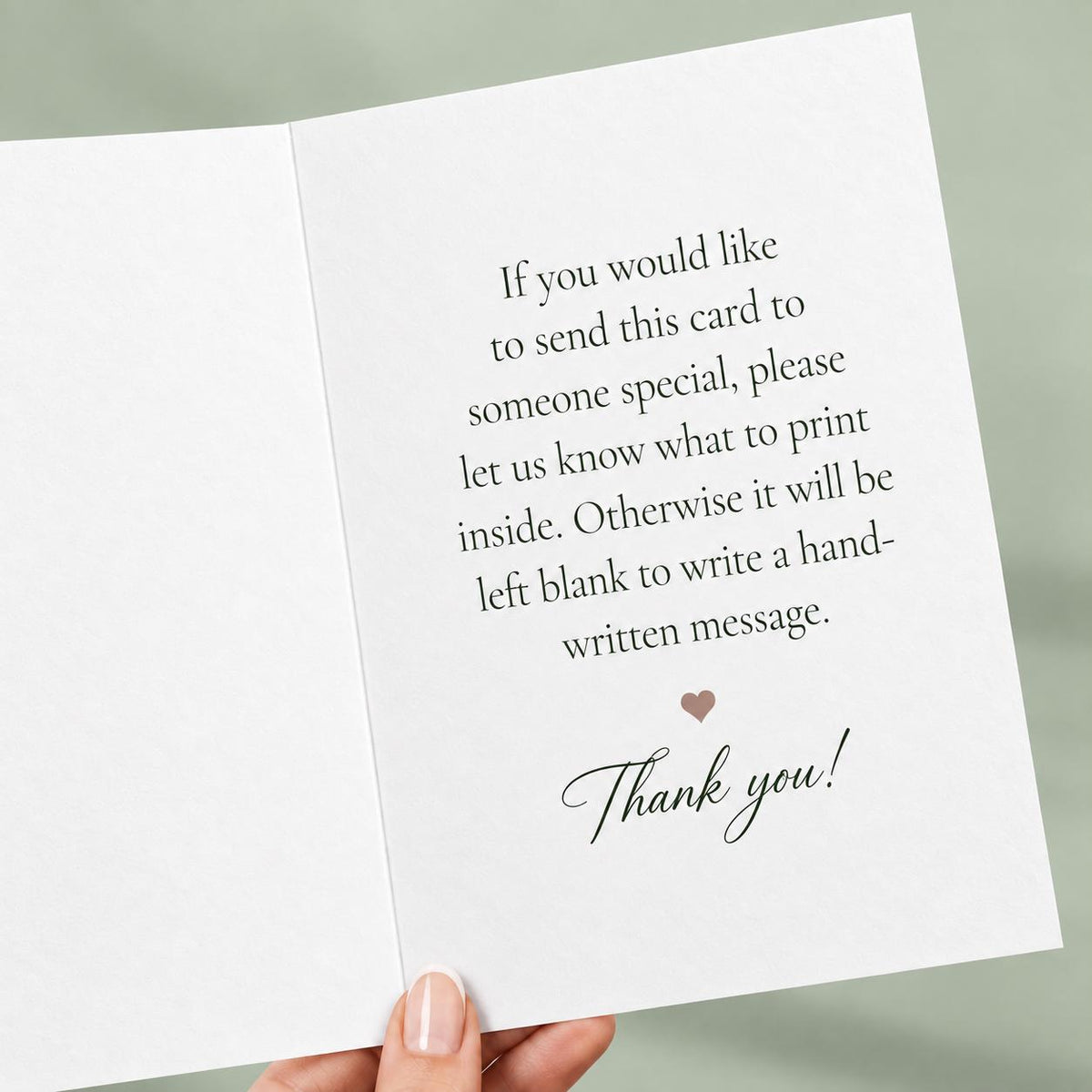 Custom Photo Greeting Cards, 5x7 or 5.25" Square, Personalized Design (Envelopes Included)
