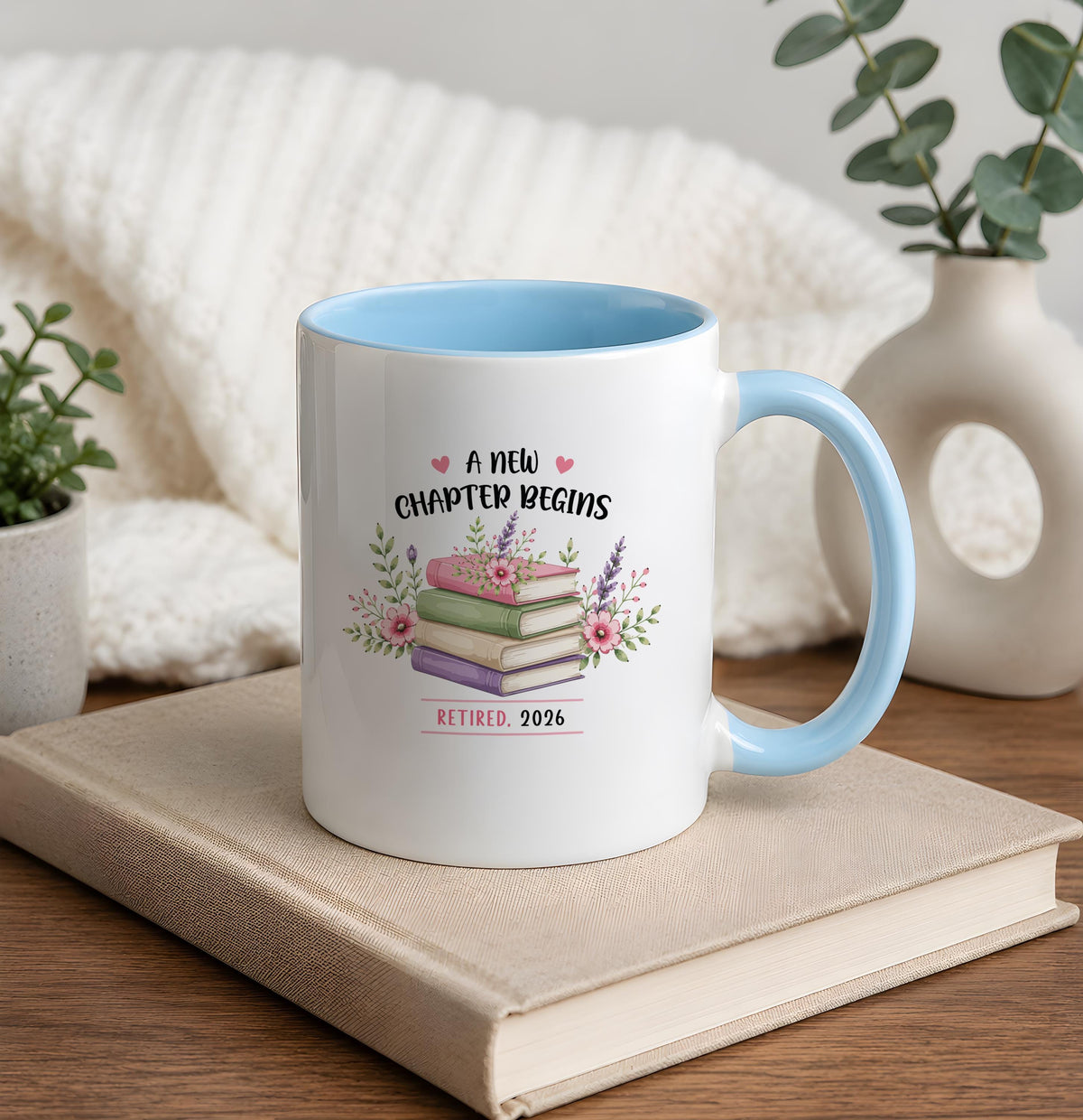 Personalized Retirement Mug, A New Chapter Begins Book Mug
