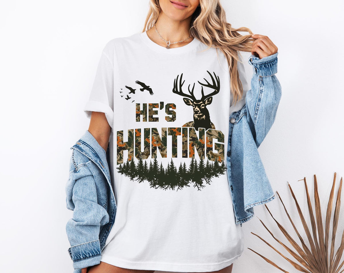He is Hunting Hoodie, Hunting Season Sweatshirt, Hunter Gift Shirt