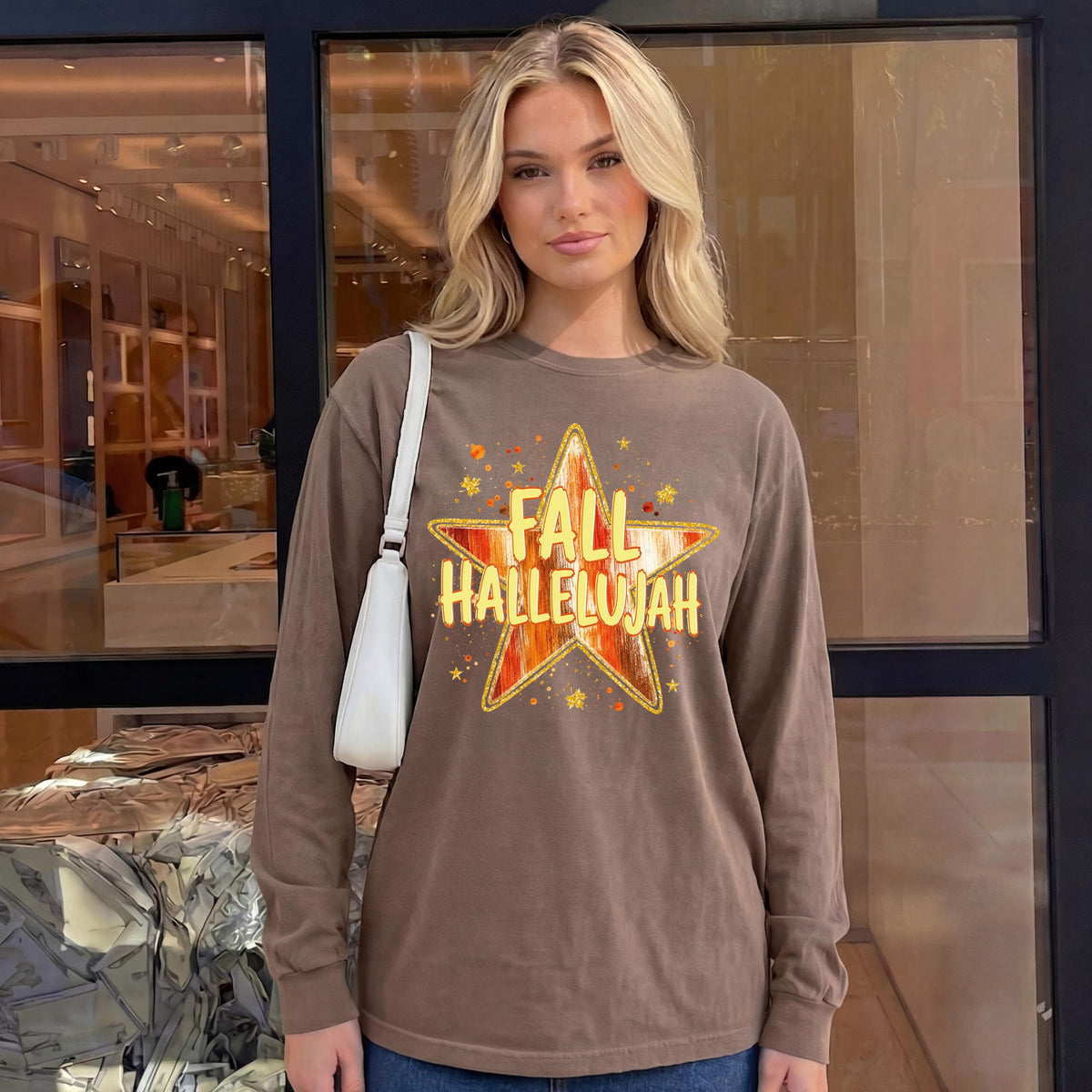 Fall Hallelujah Comfort Colors® Long Sleeve, Christian Fall Season T-Shirt, Autumn Lovers Gift Tee