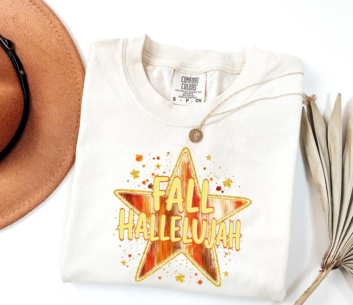 Fall Hallelujah Comfort Colors® Long Sleeve, Christian Fall Season T-Shirt, Autumn Lovers Gift Tee
