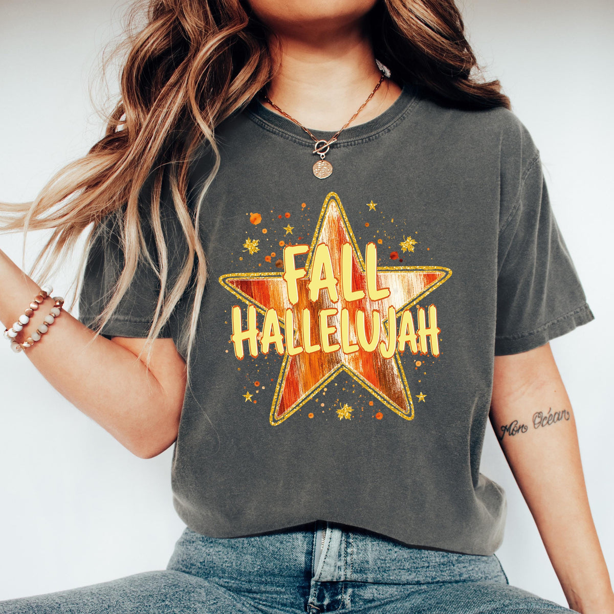 Fall Hallelujah Comfort Colors® Long Sleeve, Christian Fall Season T-Shirt, Autumn Lovers Gift Tee