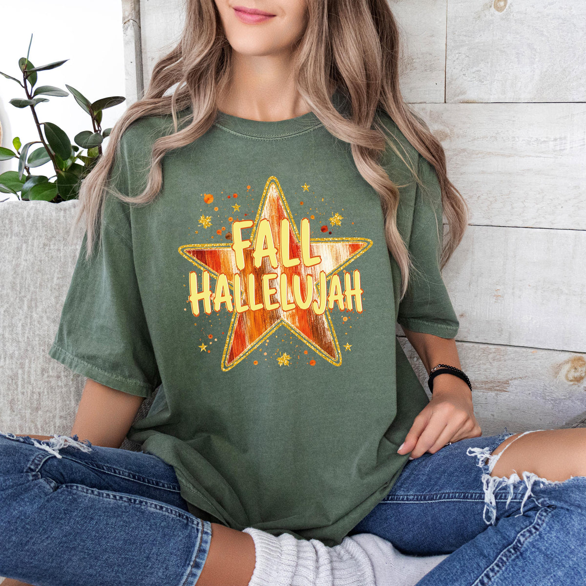 Fall Hallelujah Comfort Colors® Long Sleeve, Christian Fall Season T-Shirt, Autumn Lovers Gift Tee