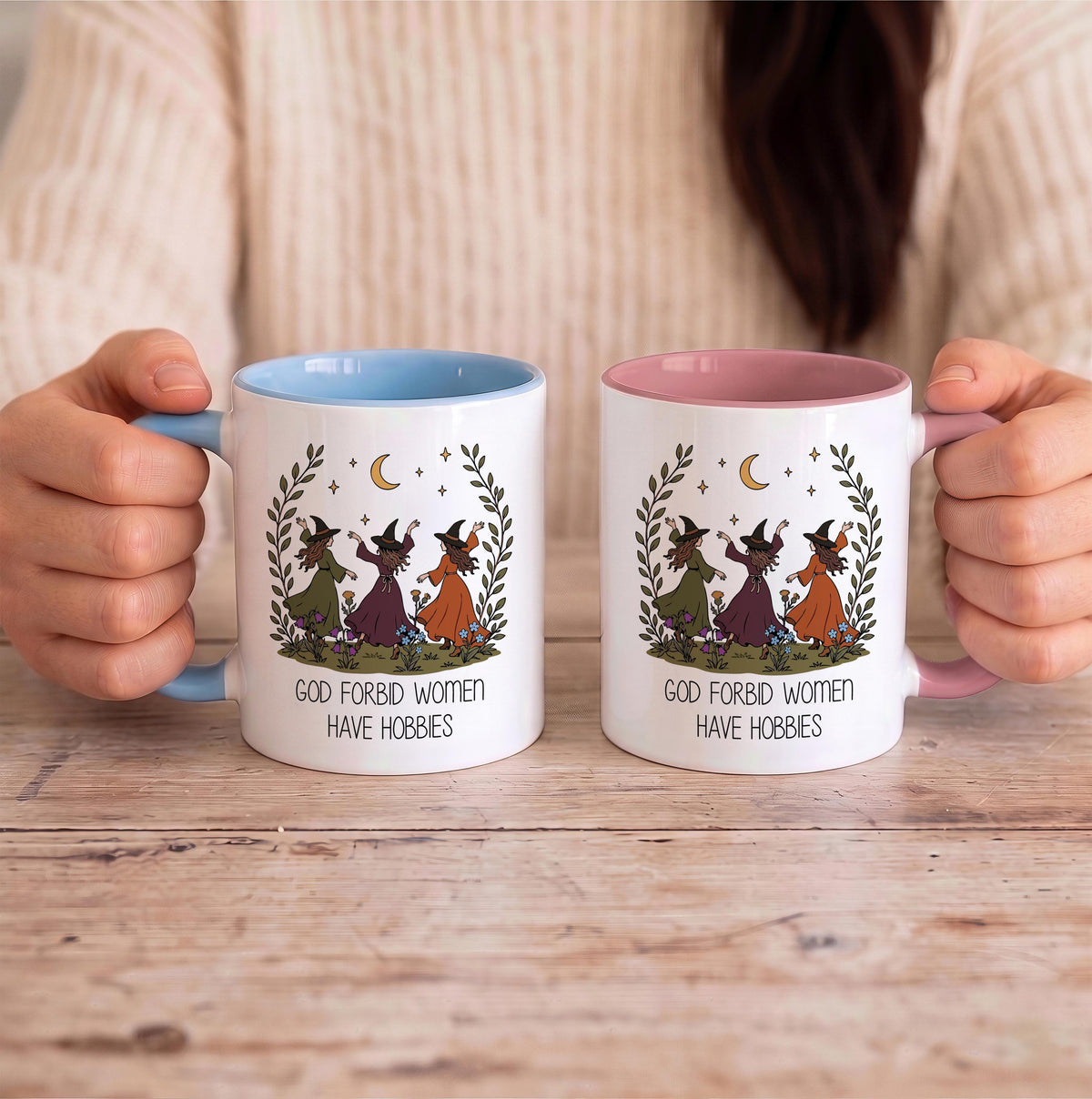 Funny Witch Coven Mug, God Forbid Women Have Hobbies, Spooky Season Gift