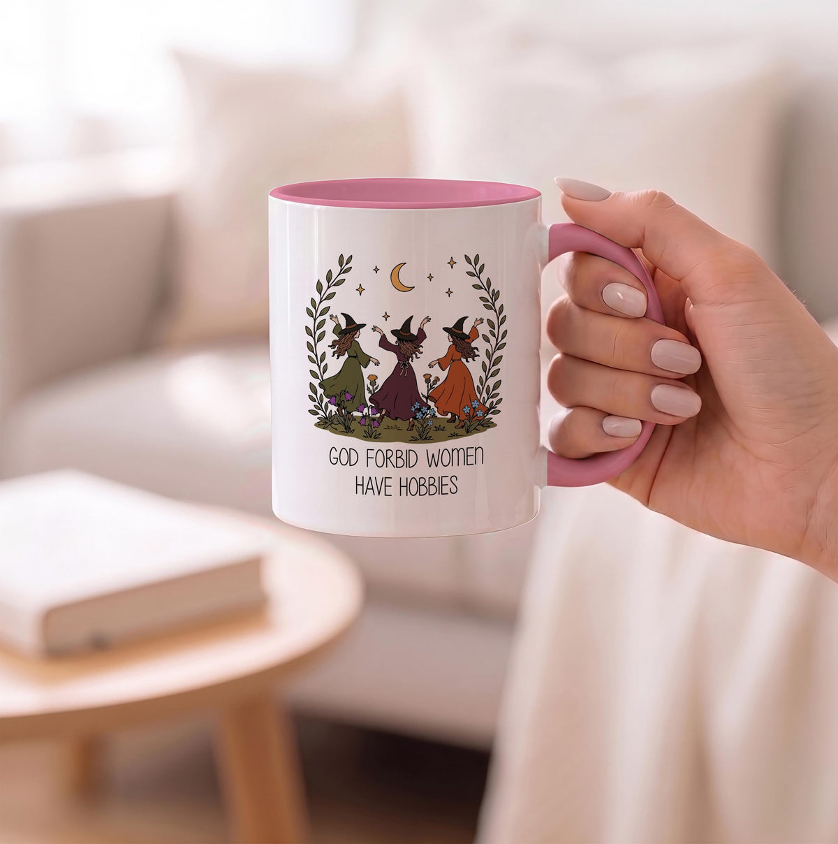 Funny Witch Coven Mug, God Forbid Women Have Hobbies, Spooky Season Gift